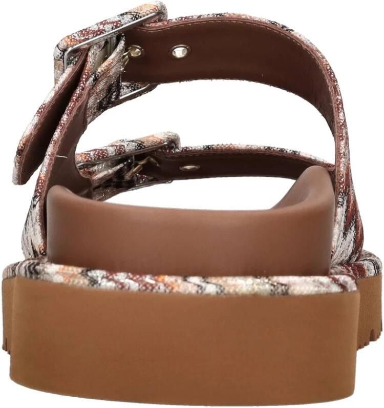 Missoni Sandalen Multicolor Lamé Sandals With Double Buckle Design in bruin - Foto 3