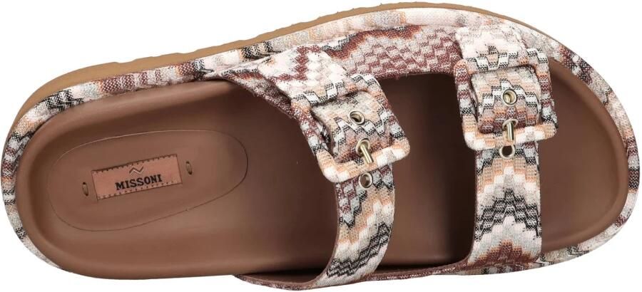 Missoni Sandalen Multicolor Lamé Sandals With Double Buckle Design in bruin - Foto 4