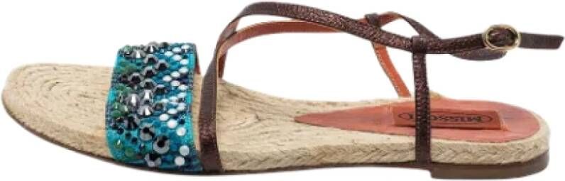 Missoni Pre-owned Fabric sandals Brown Dames
