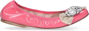 Miu Ballerinas Budapester Stijl Roze Dames