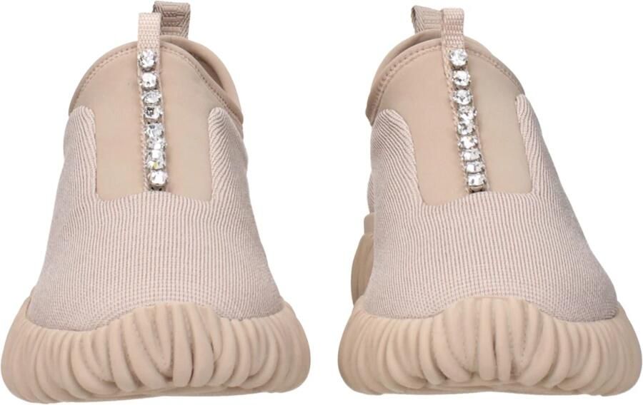 Miu Instapmodel Damesneakers met Strass Detail Beige Dames