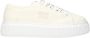 Miu Beige Stoffen Platform Sneakers met Logo's - Thumbnail 1