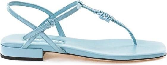 Miu Blauwe Patent Sandalen Blue Dames