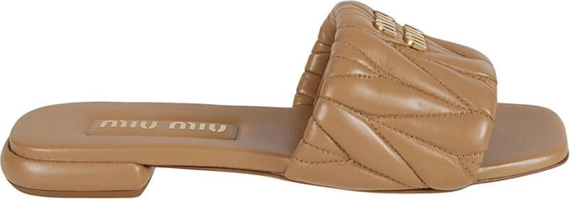 Miu Bruine Sandalen Stijlvol Model Brown Dames