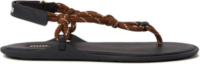 Miu Bruine Sandalen voor Vrouwen Brown Dames