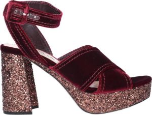 Miu Budapester Hoge Hak Sandalen Rood Dames
