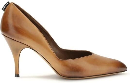 Miu Calf Leather Bos Taurus High Heel Pumps
