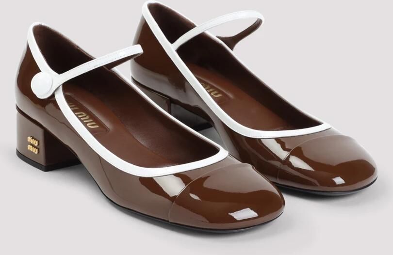 Miu Bruin Patent Leren Blokhak Pumps - Foto 2