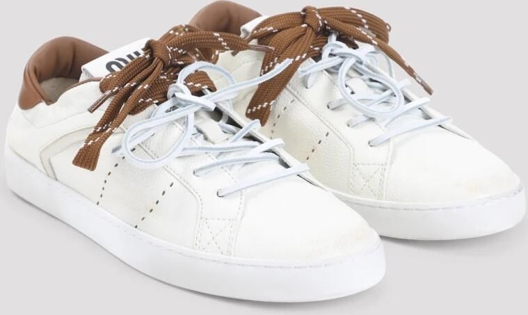 Miu Deco Leather Sneakers