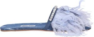 Miu Denim Sandalen Affairs Blauw Dames