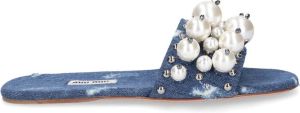 Miu Denim Sandalen Miu Blauw Dames