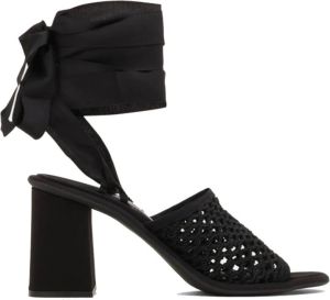 Miu Enkele tie-fasterende sandalen Zwart Dames
