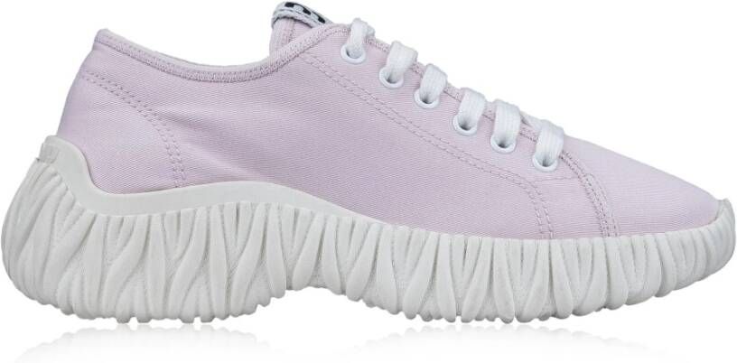 Miu Stoffen Veterschoenen voor Vrouwen Pink Dames