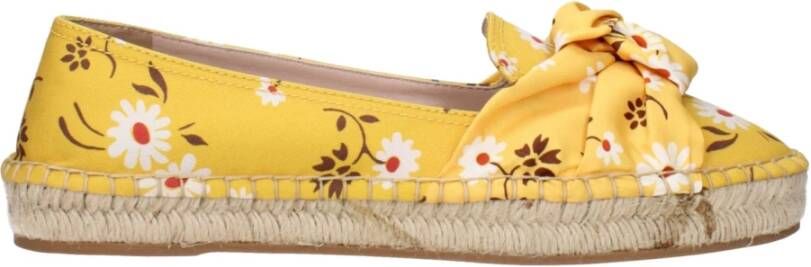 Miu Bloemen Slip-On Espadrilles Yellow Dames