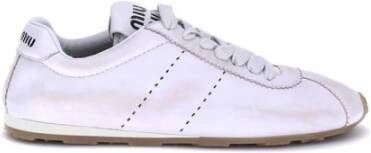 Miu Geperforeerde Plume Sneakers met Rubberen Zool
