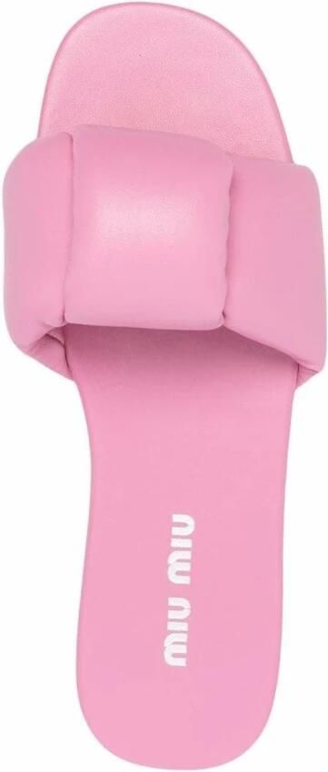 Miu Gevoerde Slide Sandalen - Foto 2