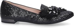 Miu Glitter Loafer Karamel Zwart Dames
