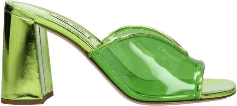 Miu Groene Plexiglas Sandaal Casual Stijl
