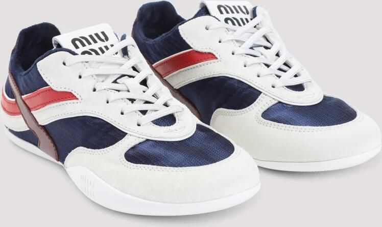 Miu Gymnasium sneakers van technische stof en suède