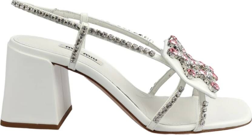 Miu Leren Hakken Schoenen Stijl 5X533Dlxn White Dames