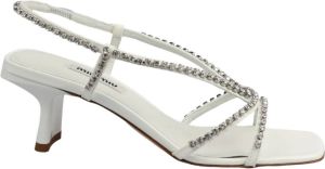 Miu Leren Hakken Schoenen Stijl 5X526Djhr Wit Dames