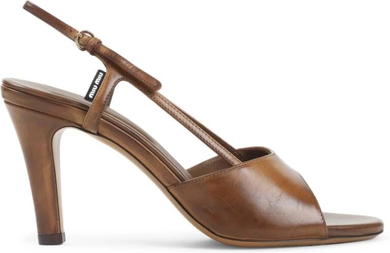 Miu Kalfsleren Sandalen