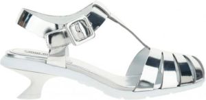 Miu Leather Sandals Grijs Dames