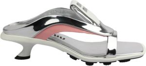 Miu Leren Hak Sandalen Art. 5X536D3Ld7 F003Q Grijs Dames