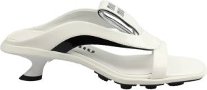 Miu Leren Hak Sandalen Wit Dames
