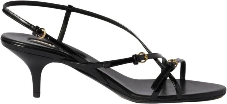 Miu Leren Kitten Heel Sandalen
