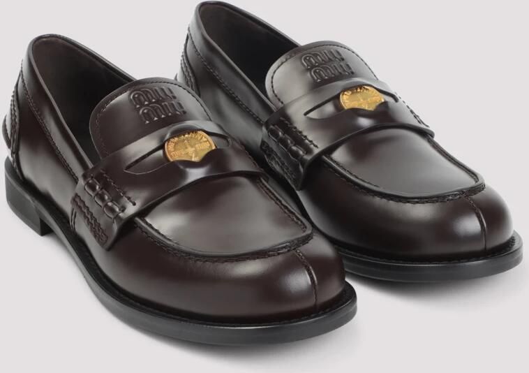 Miu Leren loafers