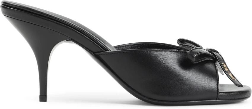 Miu Leren muiltje met strikdetail