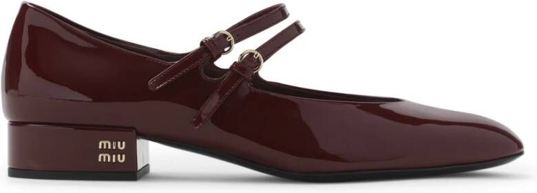 Miu Leren Pumps met Blokhak
