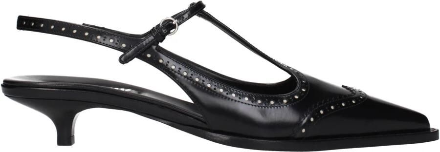 Miu Patentleren Kitten Heel Slingback Pumps Black Dames - Foto 4