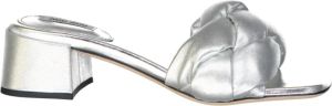 Miu Leren Sandalen Grijs Dames