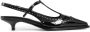 Miu Patentleren Kitten Heel Slingback Pumps Black Dames - Thumbnail 1