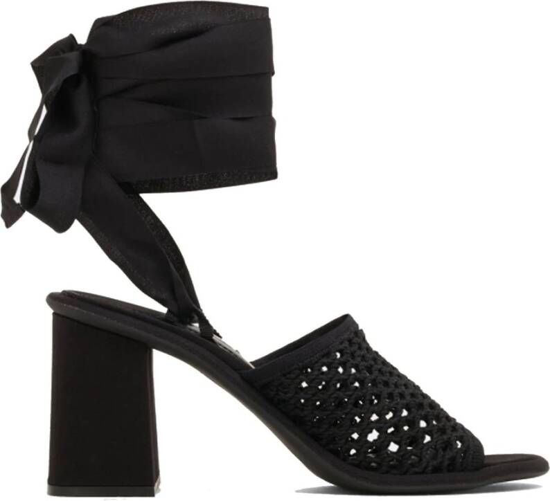 Miu Macramé Vetersandalen Black Dames