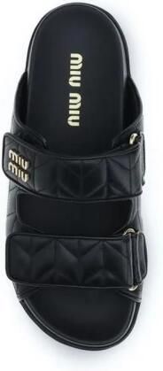 Miu Matelassé Nappa Leren Slippers - Foto 2