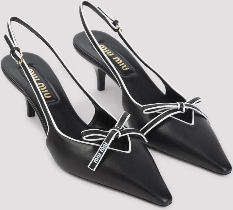 Miu Nappa Leren Slingback Pumps - Foto 2