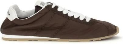 Miu Nylon Low-Top Sneakers