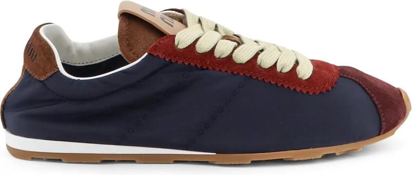 Miu Nylon sneakers met suède details