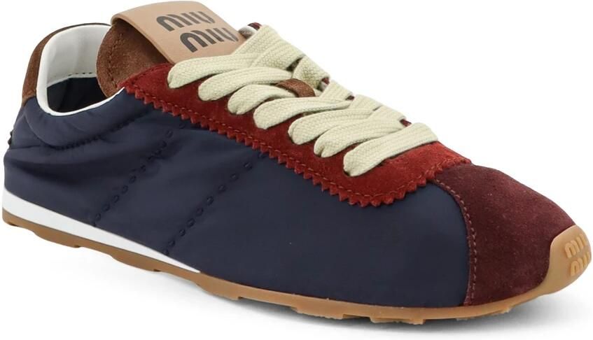Miu Nylon sneakers met suède details - Foto 2