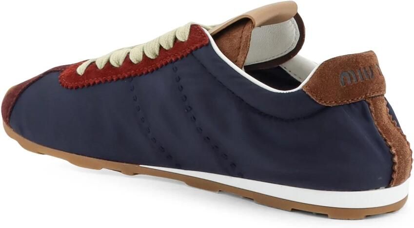 Miu Nylon sneakers met suède details - Foto 3