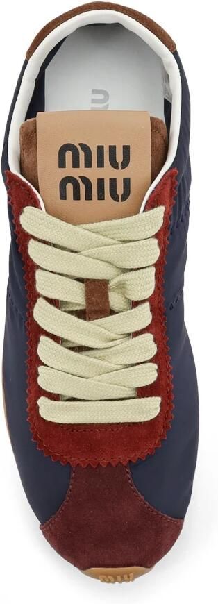Miu Nylon sneakers met suède details - Foto 5