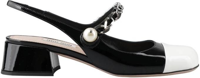 Miu Pearl Chain Slingback Pump