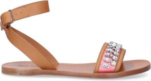 Miu Infinity Kalfsleren Sandalen Beige Dames
