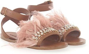 Miu Platte sandalen Bruin Dames