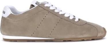 Miu Plume Sneakers met geperforeerd bovenwerk