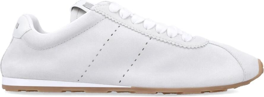Miu Plume Suede Sneakers