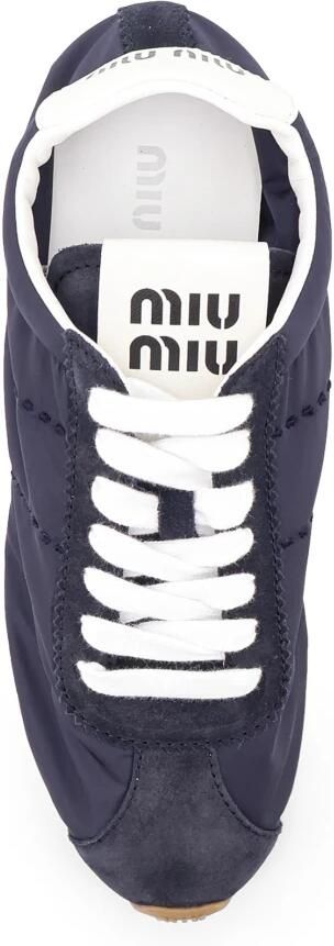 Miu Plume Technische Stof En Suède Sneakers - Foto 6